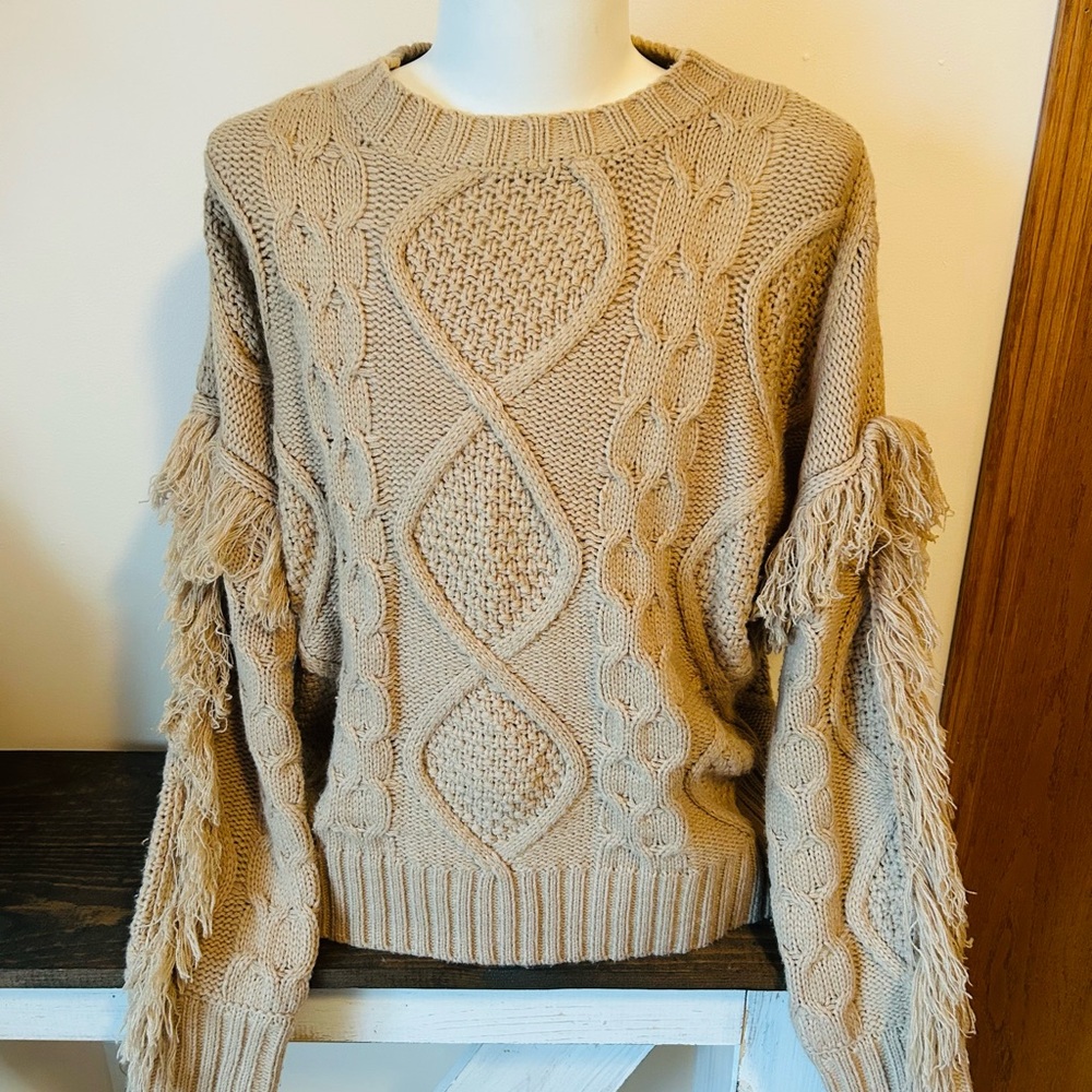 Tan Cable Knit Sweater